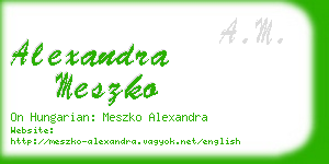 alexandra meszko business card